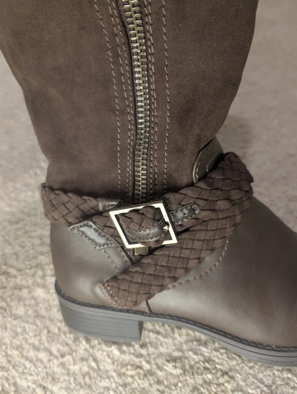 Circus by Sam Edelman 'Perry' Dark Brown Knee High Leather & Suede Boots